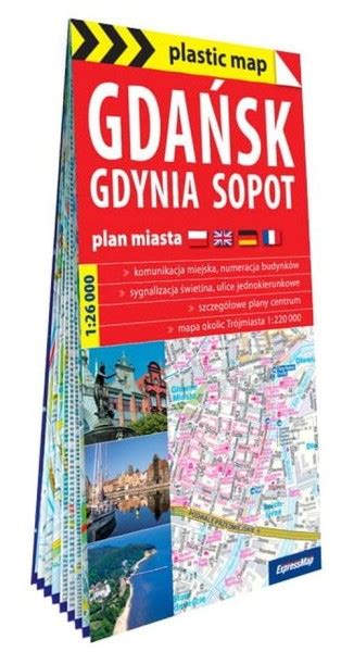 TRÓJMIASTO GDAŃSK GDYNIA SOPOT MAPA FOLIOWANA EXPRESSMAP