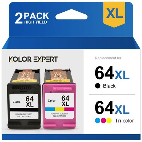 Hp 64xl Remanufactured Ink Cartridges 2 Pack Black Tri Color For Hp Envy Photo 7855 7155