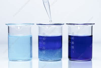 Ammonia Reacts With Copper Sulfate Stock Image C Science