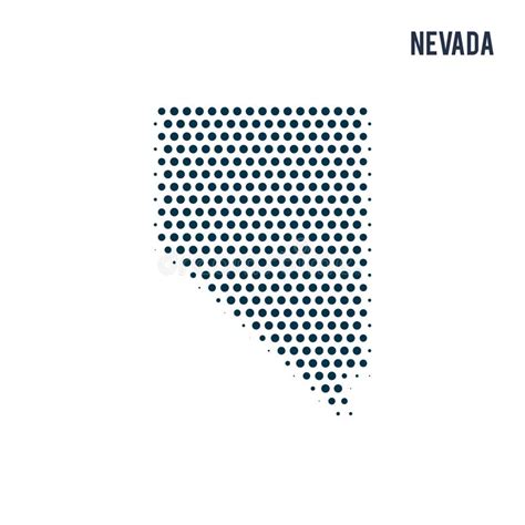 Mapa Punteado De Nevada Aislado En El Fondo Blanco Stock de ilustración