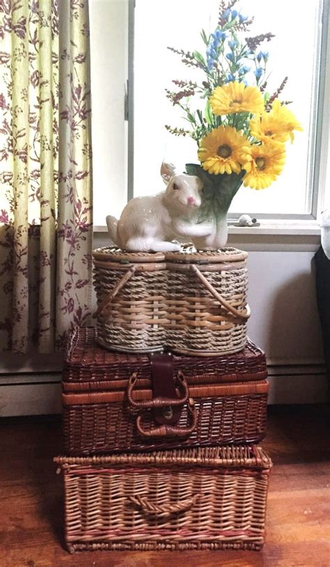 Large Vintage White Rabbit Planter Farmhouse Planter And Houseplant Pot Life Size Bunny Vase