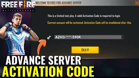 Free Fire Advance Server Activation Code Enter Activation Key YouTube