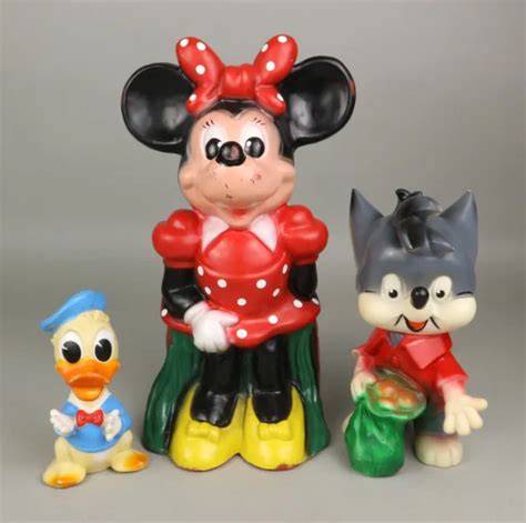 Alte Donald Duck Comic Figur Celloplast Minnie Mouse Fix Foxi Mausi