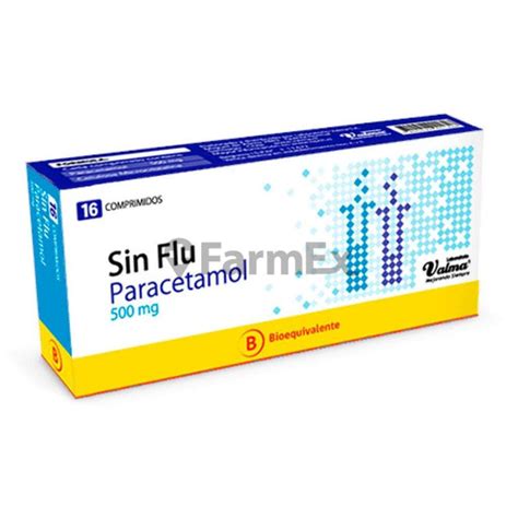 Paracetamol Sin Flu 500 Mg X 16 Comprimidos