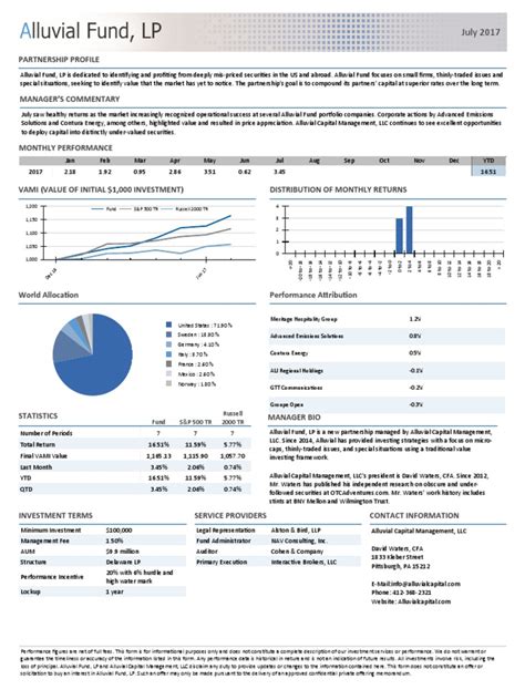 alluvial tear sheet  financial services business