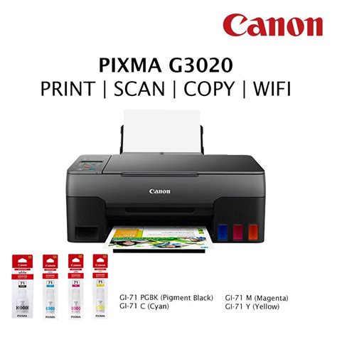 Canon Pixma G Ink Tank Printer Color A Wifi Print Scan Copy