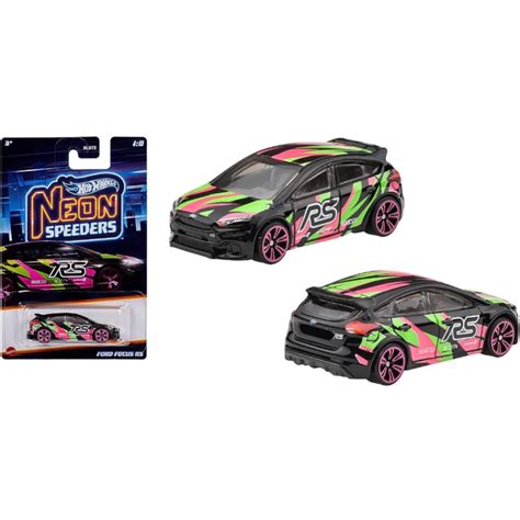 風火輪 Hot Wheels 精裝普卡 NEON 霓虹 夜光 福特 FORD FOCUS RS MK3 五門鋼砲 掀背車 蝦皮購物