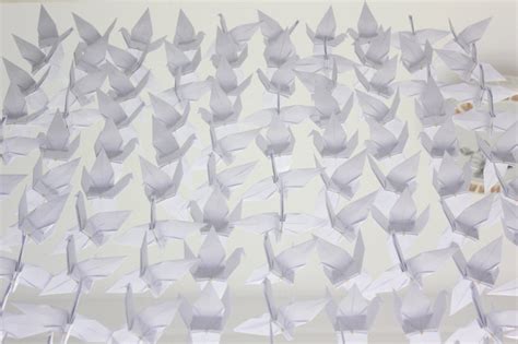 500 Cranes 25 Strings Strands 20 Each White Origami Paper Crane