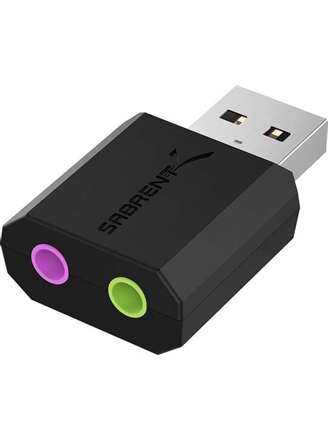 Tarjeta De Sonido Externa Usb Sabrent Audio Y Microfono Jack