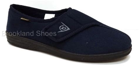 Mens Dunlop Velcro Adjustable Slippers Sizes 6 12 Ebay