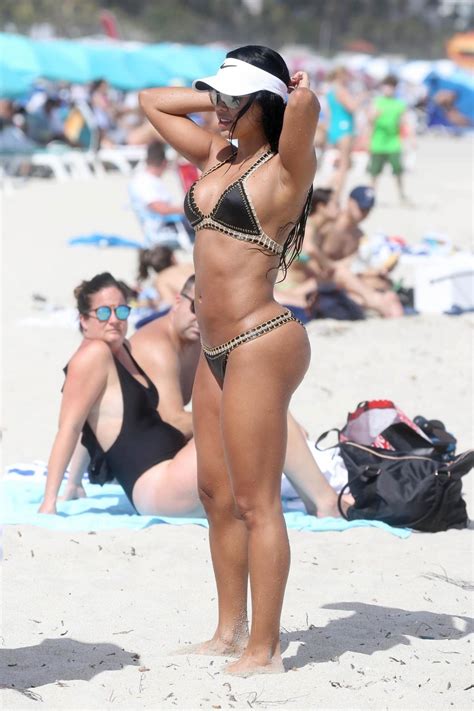 METISHA SCHAEFER In Bikini On The Beach In Miami HawtCelebs