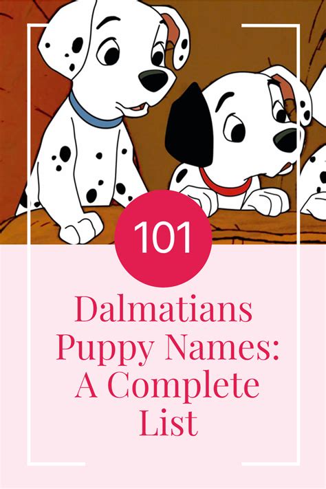 101 dalmatians names – Artofit