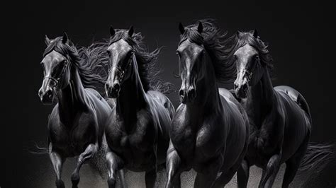 Running Black Horse Hd Wallpaper Download