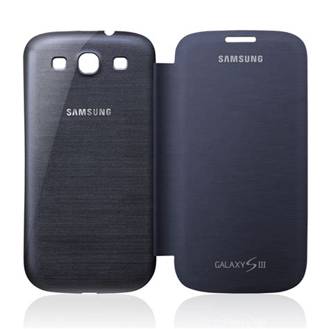 Genuine Samsung Galaxy S3 I9300 Flip Cover Chrome Blue EFC 1G6FBECSTD