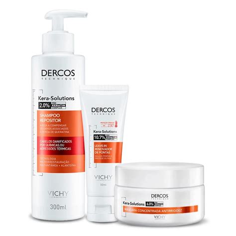 Kit Shampoo Leave In Mask Vichy Dercos Kera Solutions Plus Products