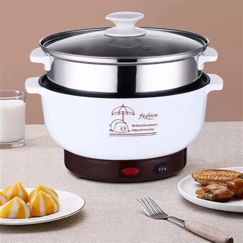 L Electric Cooker Cooking Hot Pot Heating Hotpot Steamer Noodles Rice Soup Picclick Au