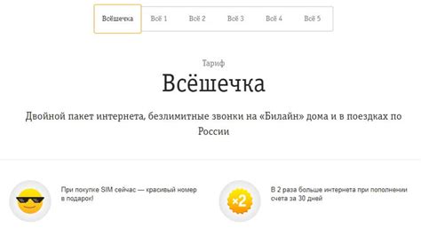 Тариф «Всешечка» Билайн - подробно о тарифе, подключение и отключение