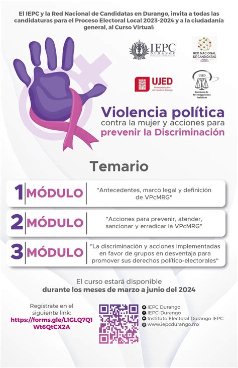 Invita Iepc Al Curso Violencia Pol Tica Contra La Mujer Y Acciones