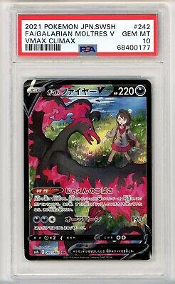 PSA10 Pokemon Japanese VMax Climax Galarian Moltres V 242 184 GLORIA