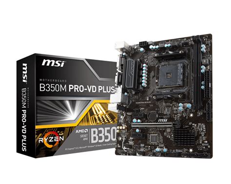 Specification B350M PRO VD PLUS MSI Global The Leading Brand In