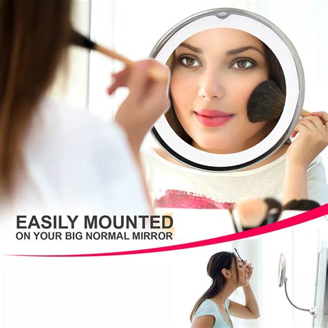 Wall Mounted Lighted Makeup Mirror X Magnifying Grandado