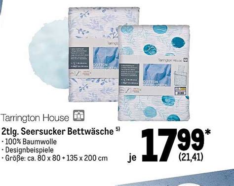 Tarrington House Seersucker Bettwäsche Angebot bei METRO - 1Prospekte.de
