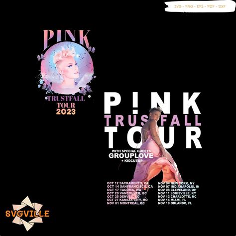 Pink Singer Trustfall Tour 2023 PNG Sublimation Download - Inspire Uplift