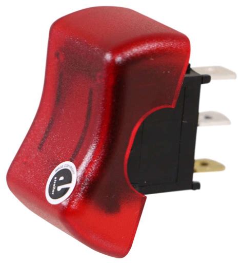 Single Illuminated Rocker Switch Onoff Spst Red Jr Products