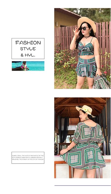 CORTUBO bikini cỡ lớn áo tắm ba mảnh nữ chất béo tăng phân bón cộng thêm lớn rộng 200 kg