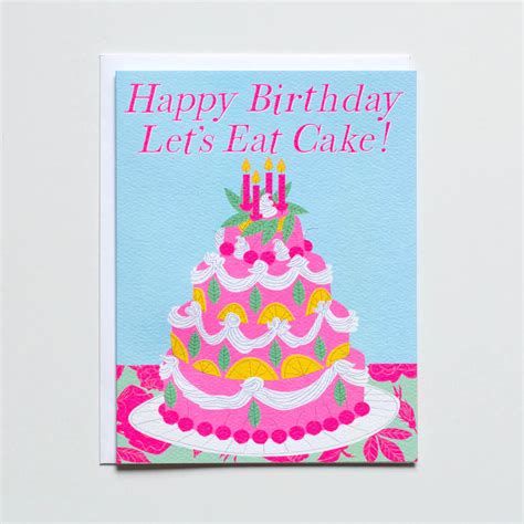 Lets Eat Cake Birthday Card Pictus Goods