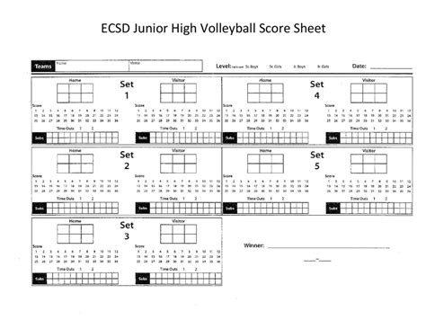 Free Volleyball Score Sheet Templates Customize Download And Print Pdf