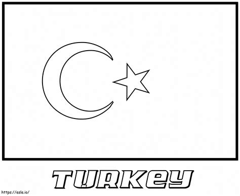 Turkey Flag coloring page