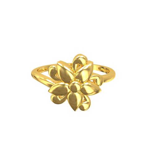 Plain Floral Design Gold Ring 09 13 Spe Goldchennai