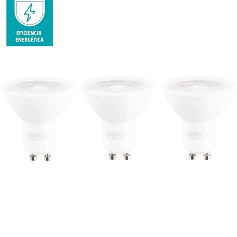 Pack X3 Focos Led Dicroicos 4w Gu10 Luz Blanca Sodimac Perú