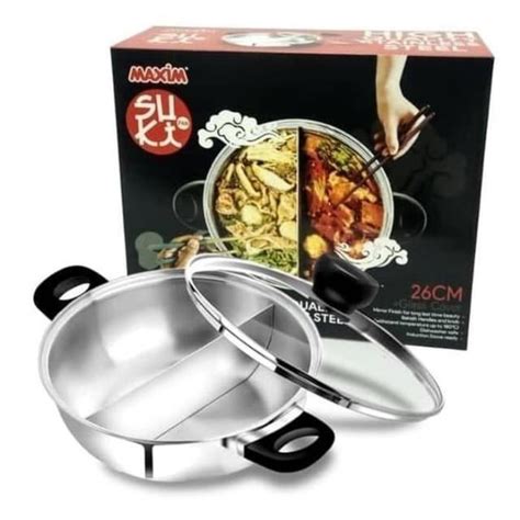 Jual Panci Hotpot Suki Shabu2 Steamboat Sekat 2 Rasa Maxim Suki Pot 26