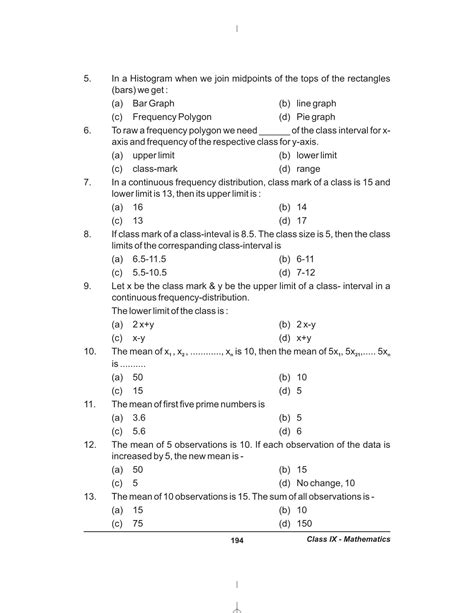 9th Maths Practice Paper Pandeysatyam2468 Page 187 Flip Pdf