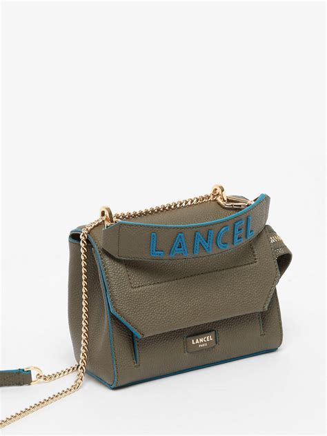 Sac Bandouli Re Lancel Ninon Bicolor S Kaki Cobalt En Vente Au Meilleur