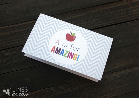 Teacher Appreciation Cards - Lines Across