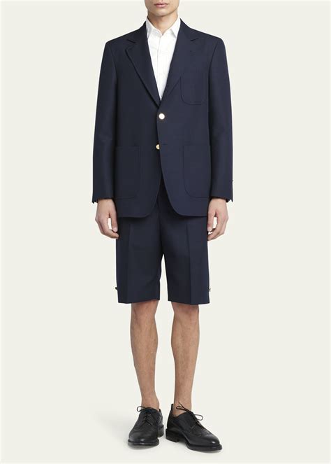 Thom Browne Men S Crisp Wool Unstructured Sport Coat Bergdorf Goodman