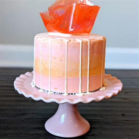 Tequila Sunrise Cake With An Isomalt Sail Bakes And Blunders