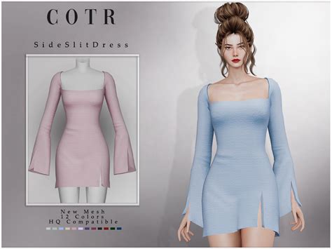 The Sims Resource Side Slit Dress D 267