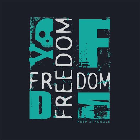 Premium Vector Freedom Typography Slogan For Print T Shirt Design