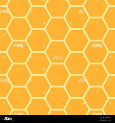 Honeycomb Seamless Pattern Abstract Geometric Yellow Honeycomb