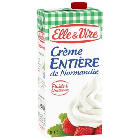 Crème Uht Fluide Entière 30 Mg ELLE VIRE la brique de 1L à Prix