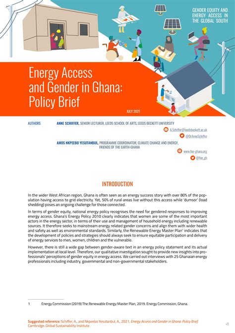 Energy Access and Gender in Ghana: Policy Brief - Energia