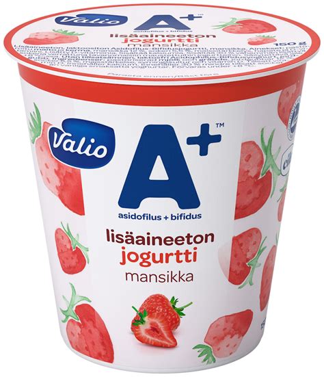 Valio A+ jogurtti 150 g mansikka lisäaineeton laktoositon — HoReCa