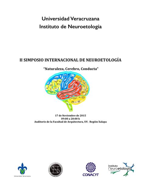 Simposio Internacional De Neuroetolog A Instituto De Neuroetolog A