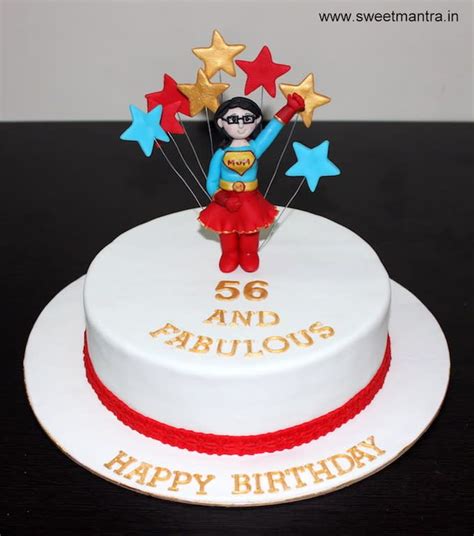 Supermom Theme Designer Cake For Moms Th Birthday Mom Cake