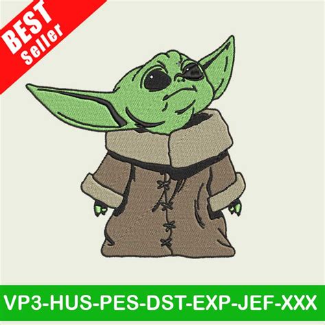 Baby Yoda Embroidery Designs Star Wars Embroidery Files Yoda