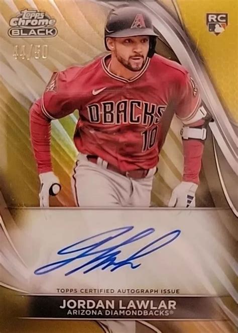 Jordan Lawlar Topps Chrome Black Cba Jl Autographs Gold